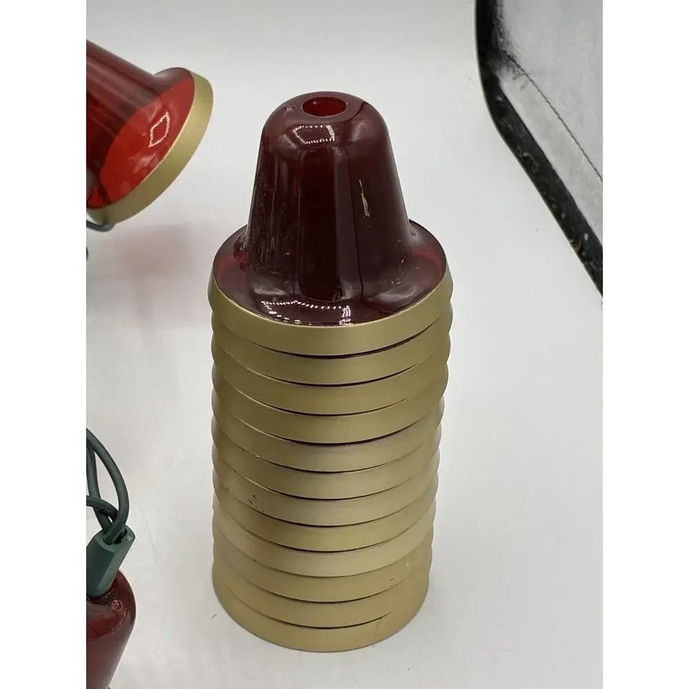 Holiday Time Musical Red Bell String Lights 8ft (Set of 2) Christmas Working